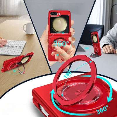 360° Rotating Ring Holder RotateMag Z Flip 6, 5, 4, 3 MagSafe Ring Holder Case