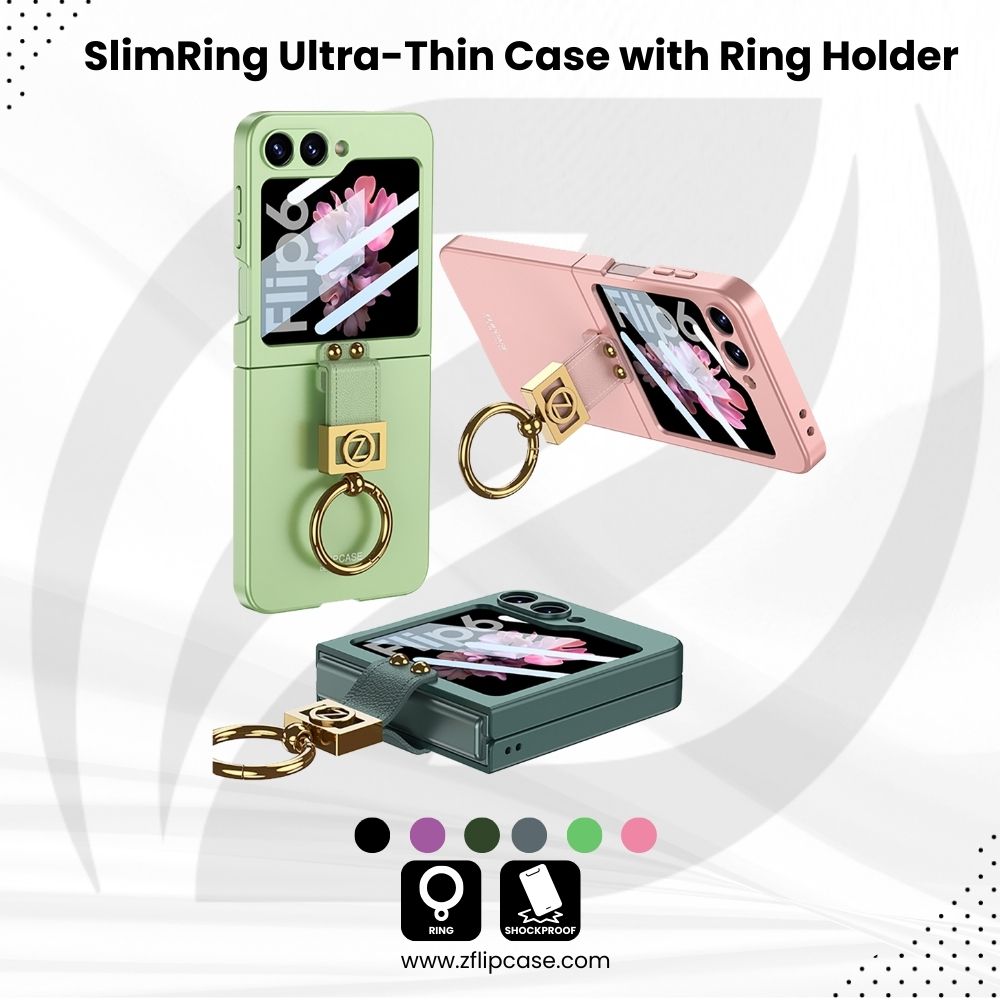 SlimRing Z Flip 6 Ultra-Thin Case with Ring Holder