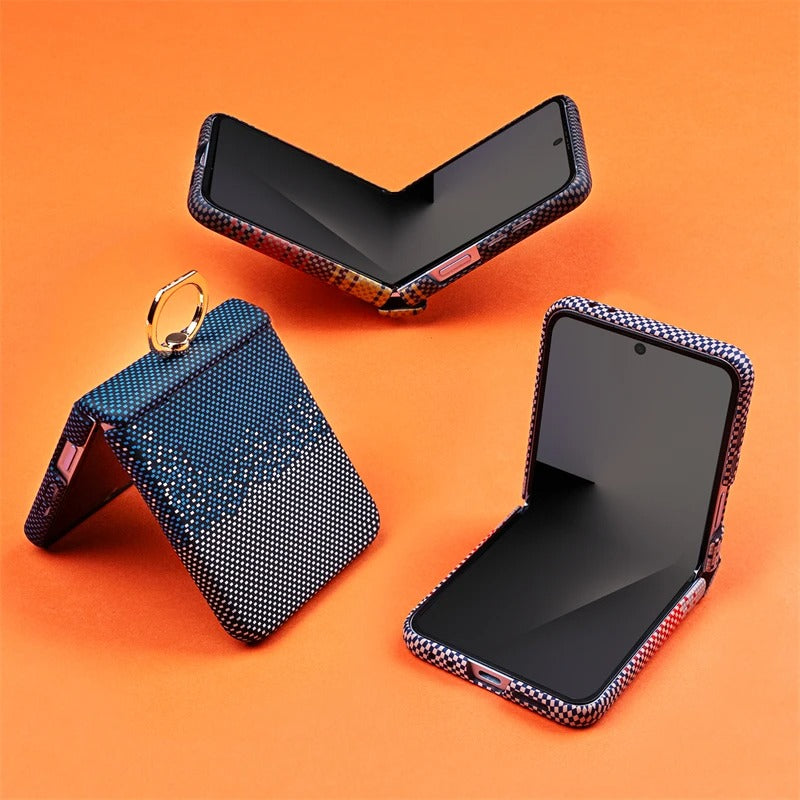 CarbonAxis Flip 7 , 7 FE ,6,5,4 Kevlar MagSafe Hinge Ring Case