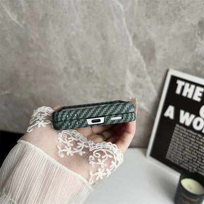 CarbonLuxe Flip series Ultra-Thin MagSafe Carbon Armor Case