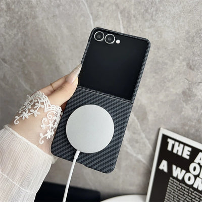 CarbonLuxe Flip series Ultra-Thin MagSafe Carbon Armor Case