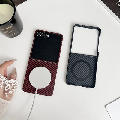 CarbonLuxe Flip series Ultra-Thin MagSafe Carbon Armor Case