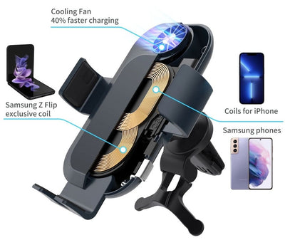 ChargeMate Z Flip Series Dual Coil Wireless Car Charger