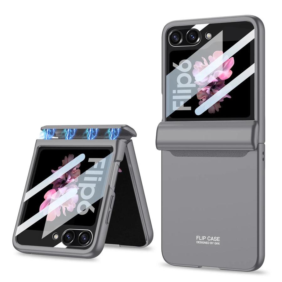 HingeFlow Matte  Z Flip 6 Magnetic Shield & Screen 360 protection Case