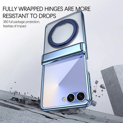 LumiShield Flip 7, 6, 5 – Electroplate MagSafe Ring Case