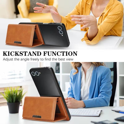 LuxeSnap Flip 7, 6, 5, 4 – MagSafe Leather Wallet Case