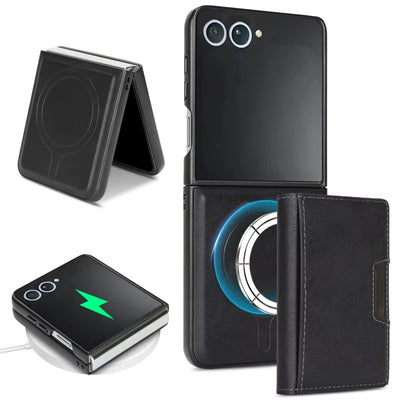 LuxeSnap Flip 7, 6, 5, 4 – MagSafe Leather Wallet Case