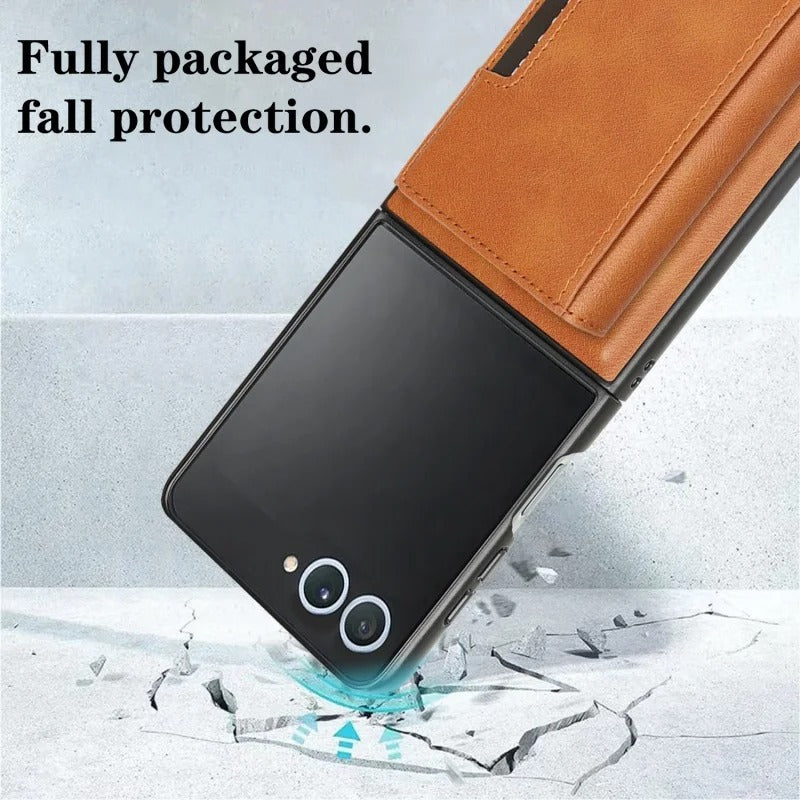 LuxeSnap Flip 7, 6, 5, 4 – MagSafe Leather Wallet Case