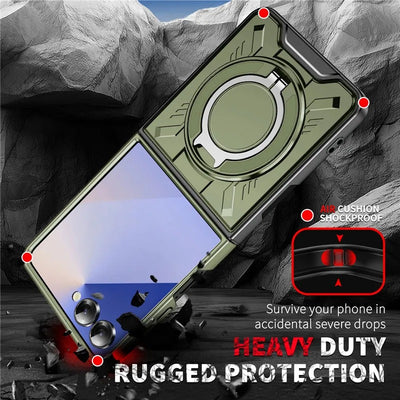 MagnoGrip Flip 7 – Magnetic Ring Armor Case