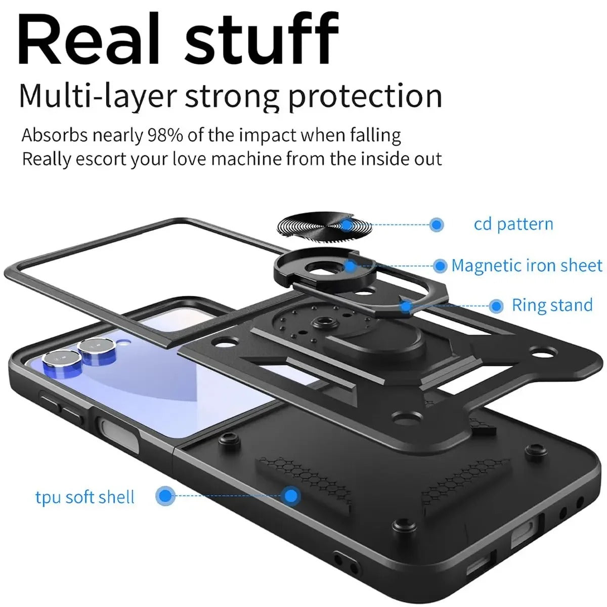 ArmorRing™ Rugged Kickstand Case for Galaxy Z Flip Series