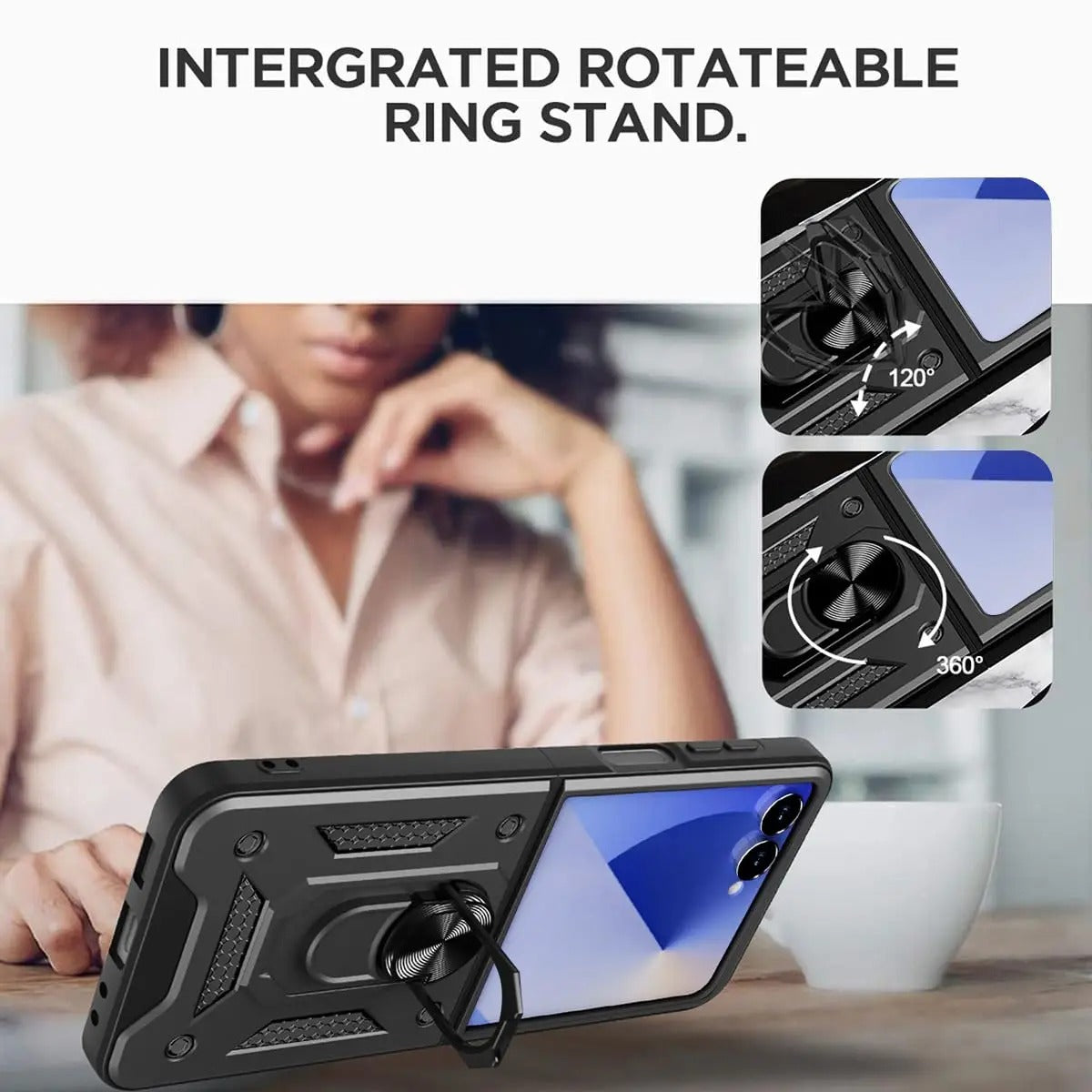 ArmorRing™ Rugged Kickstand Case for Galaxy Z Flip Series