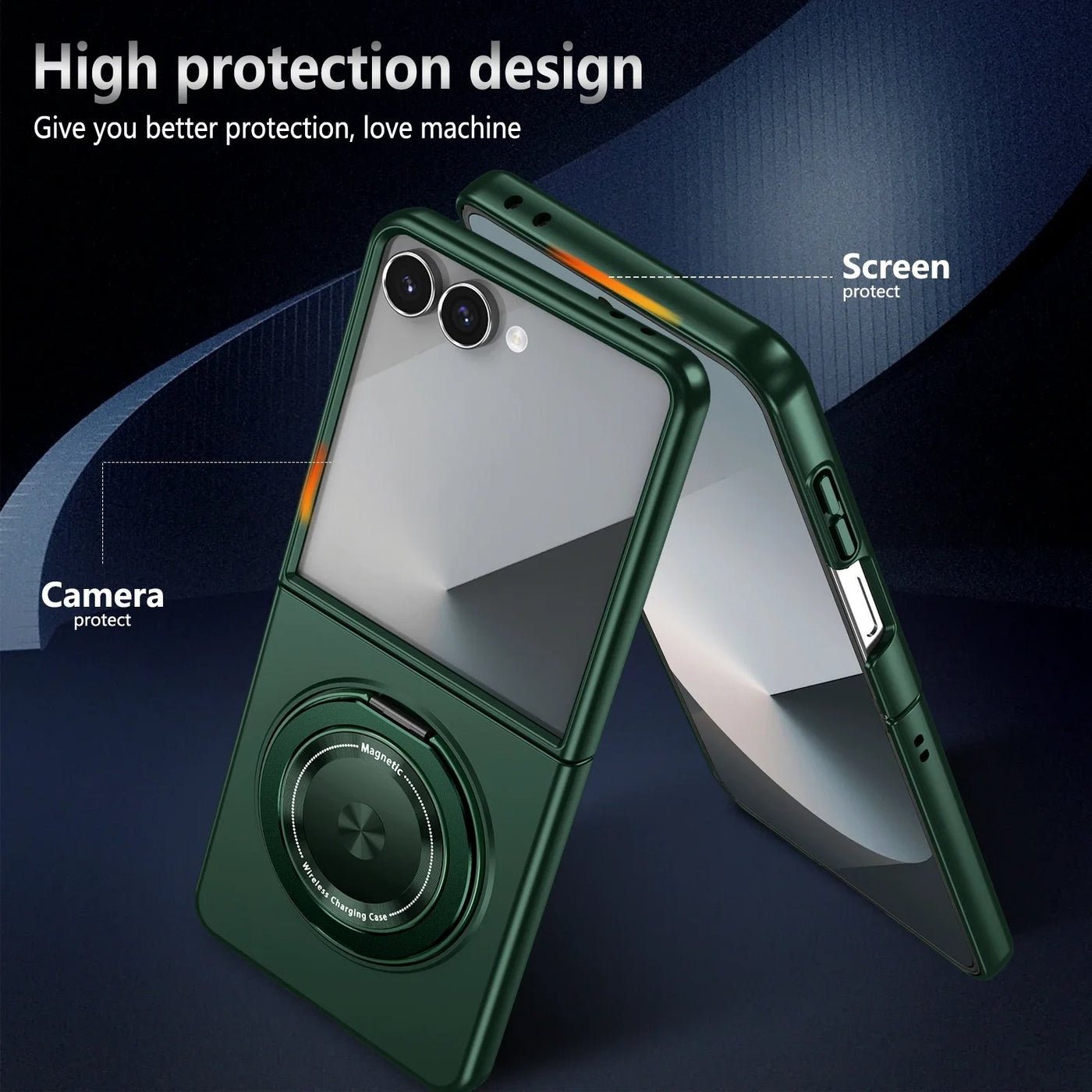 SpinFort Flip 7,6,5,4 360° Magnetic Ring Armor  Case