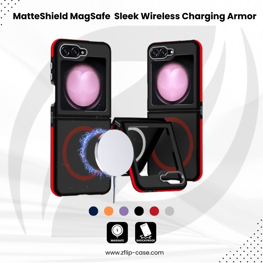 MatteShield MagSafe  Z Flip 6,5  Sleek Wireless Charging Armor Case