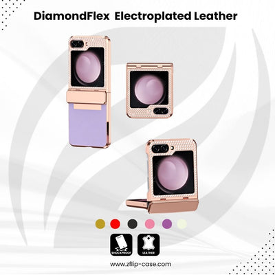 DiamondFlex Z Flip 6 Electroplated Leather 