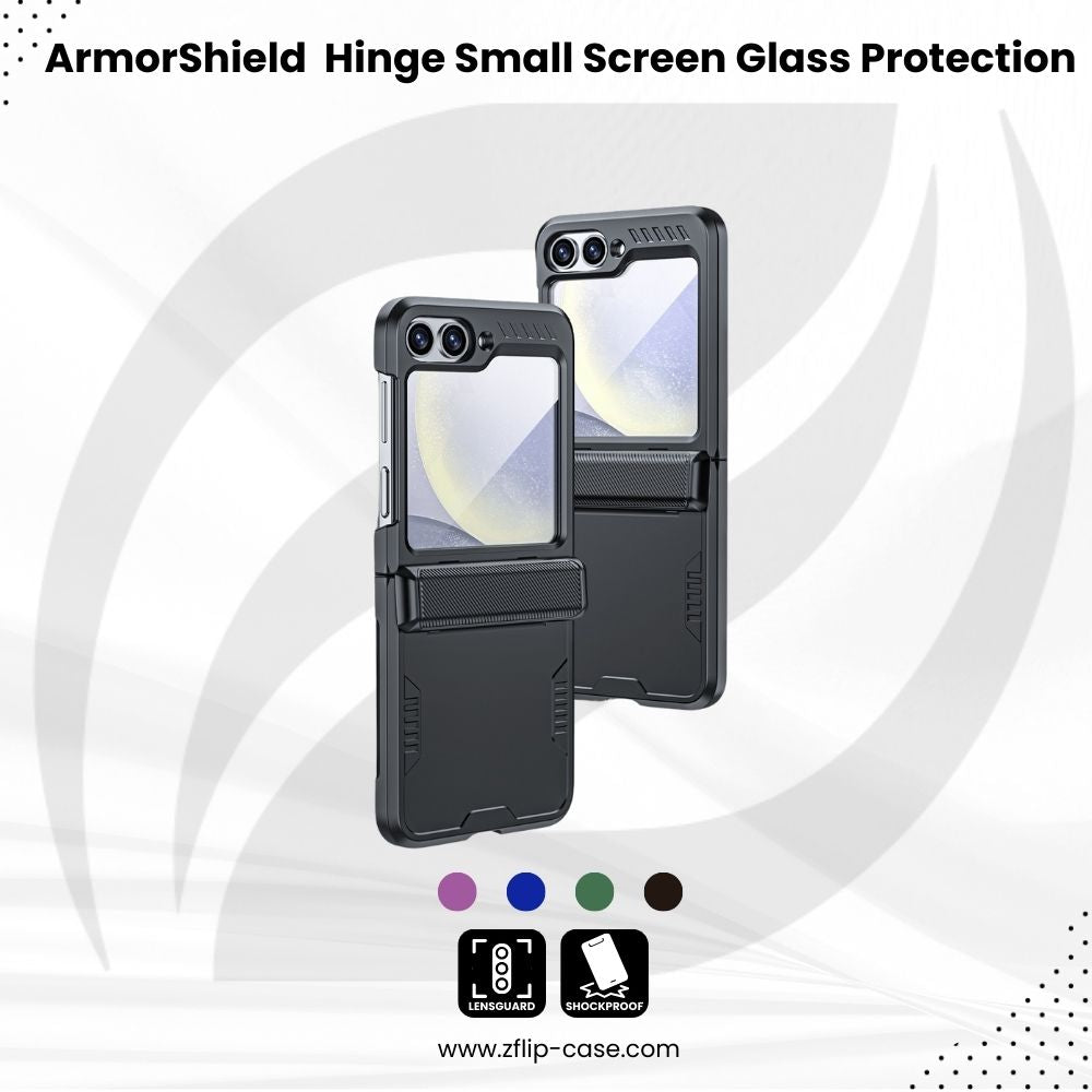 ArmorShield Z Flip 6 Hinge Armor Case with Small Screen Glass Protection