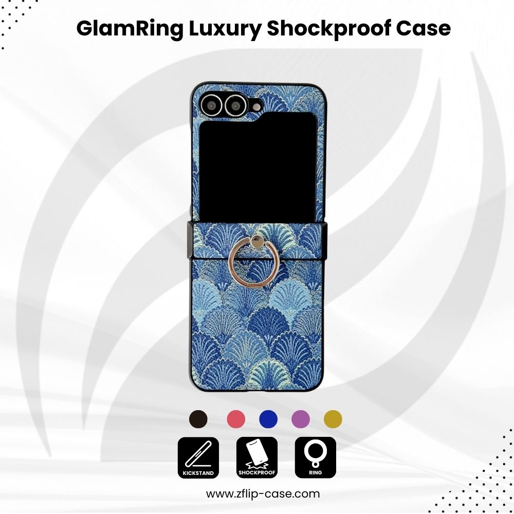 GlamRing Z Flip 6, 5 Luxury Shockproof Case