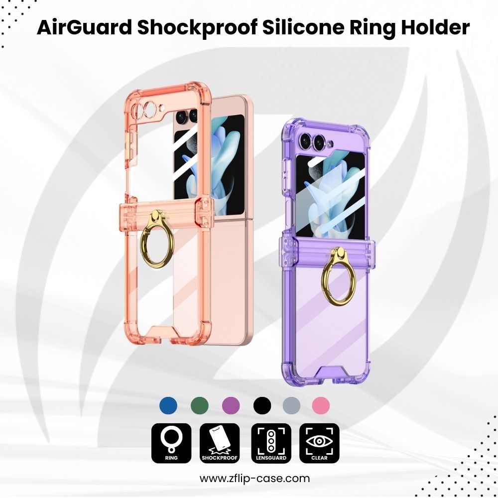 AirGuard Z Flip 6 Shockproof Ring Holder Case