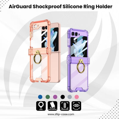 AirGuard Z Flip 6 Shockproof Ring Holder Case