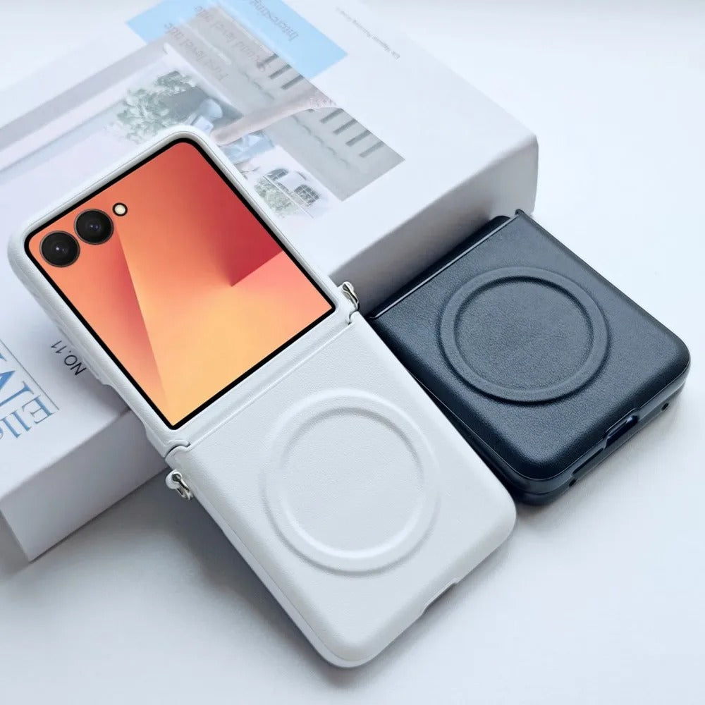 Veluxe Flip 7, 6 Magnetic Leather MagSafe Case