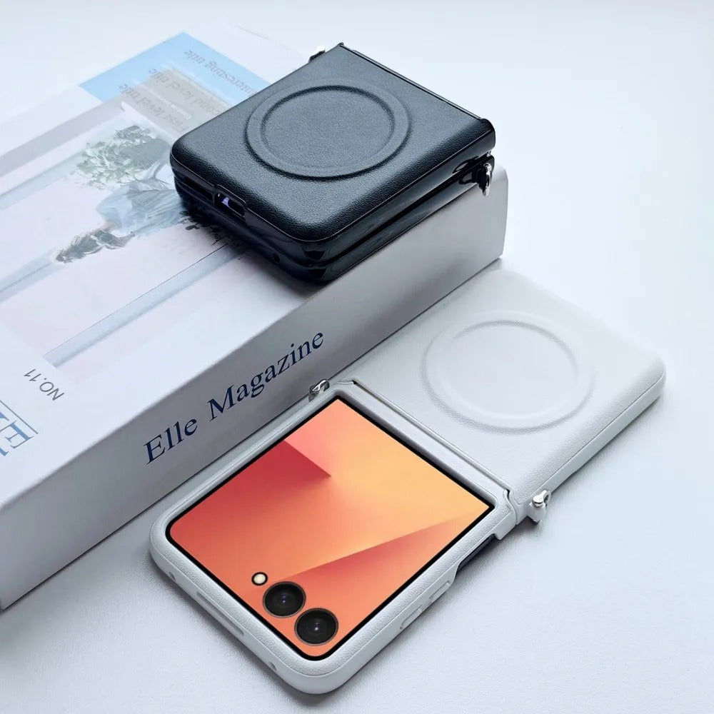Veluxe Flip 7, 6 Magnetic Leather MagSafe Case