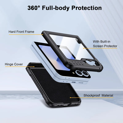 TorsionArmor Flip – Full Hinge & Screen Protection Case for Z Flip 6, 5