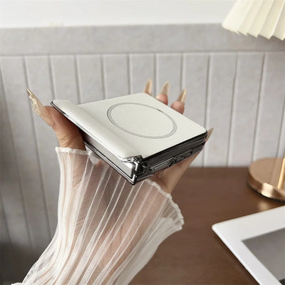 LuxMag Flip 7 – PU Leather MagSafe Hinge Protection Case