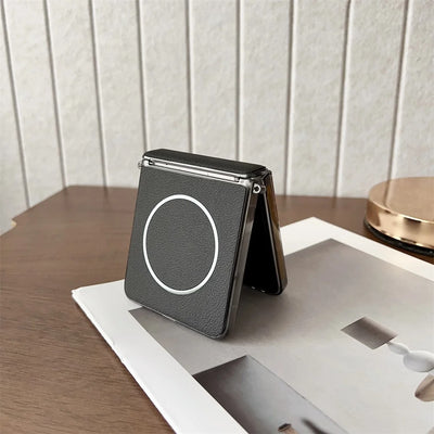 LuxMag Flip 7 – PU Leather MagSafe Hinge Protection Case