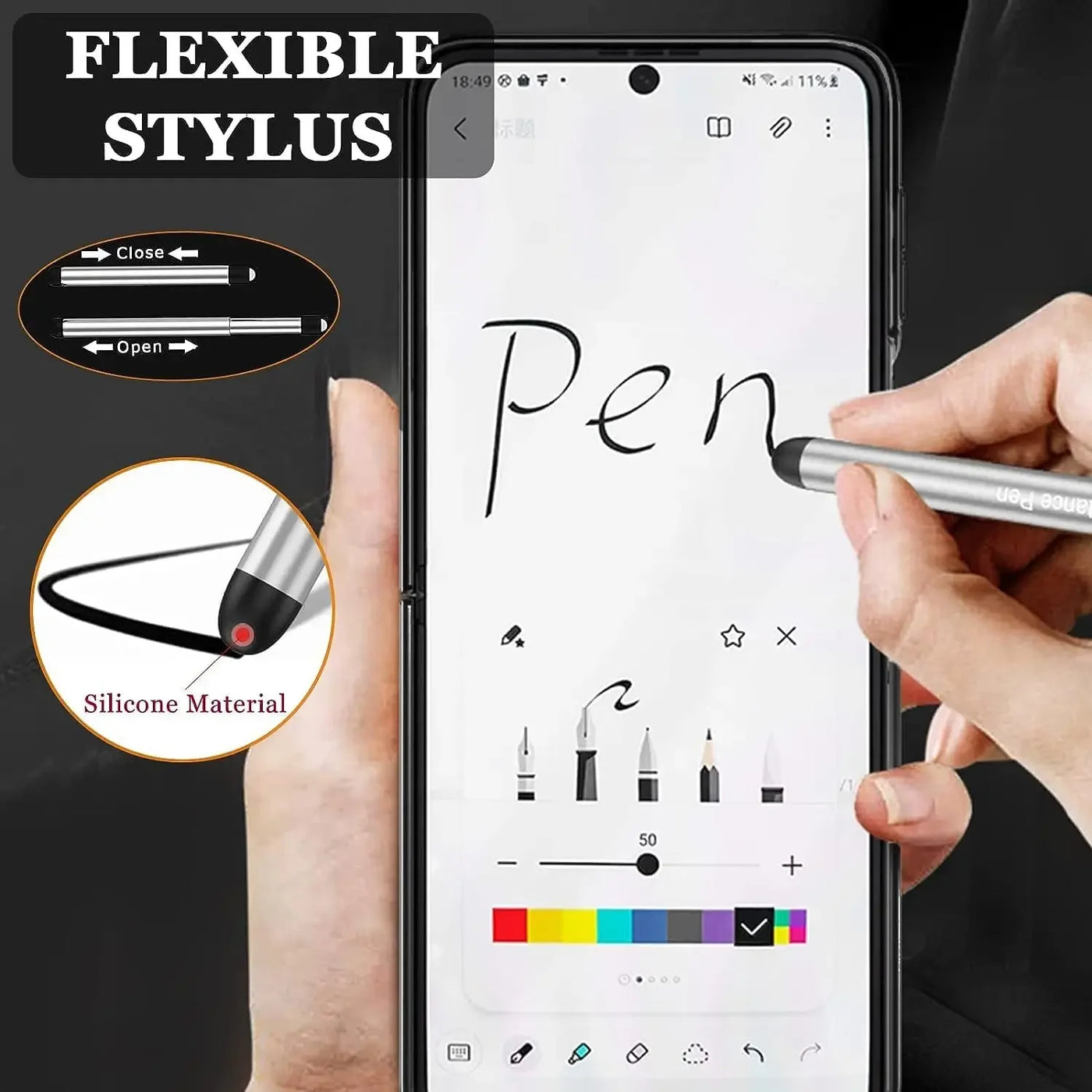 MagFlex  Z Flip 6, 5 Stylus Shield Case with HD Screen Protection