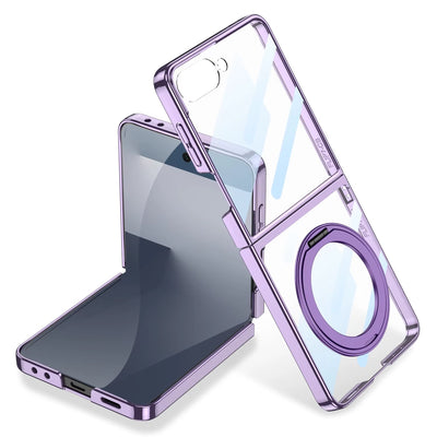 PhantomSpin Flip 7 Magnetic Rotating Stand Clear Armor Case