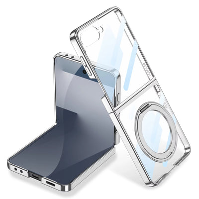 PhantomSpin Flip 7 Magnetic Rotating Stand Clear Armor Case