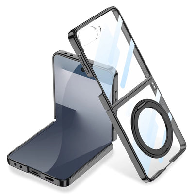 PhantomSpin Flip 7 Magnetic Rotating Stand Clear Armor Case