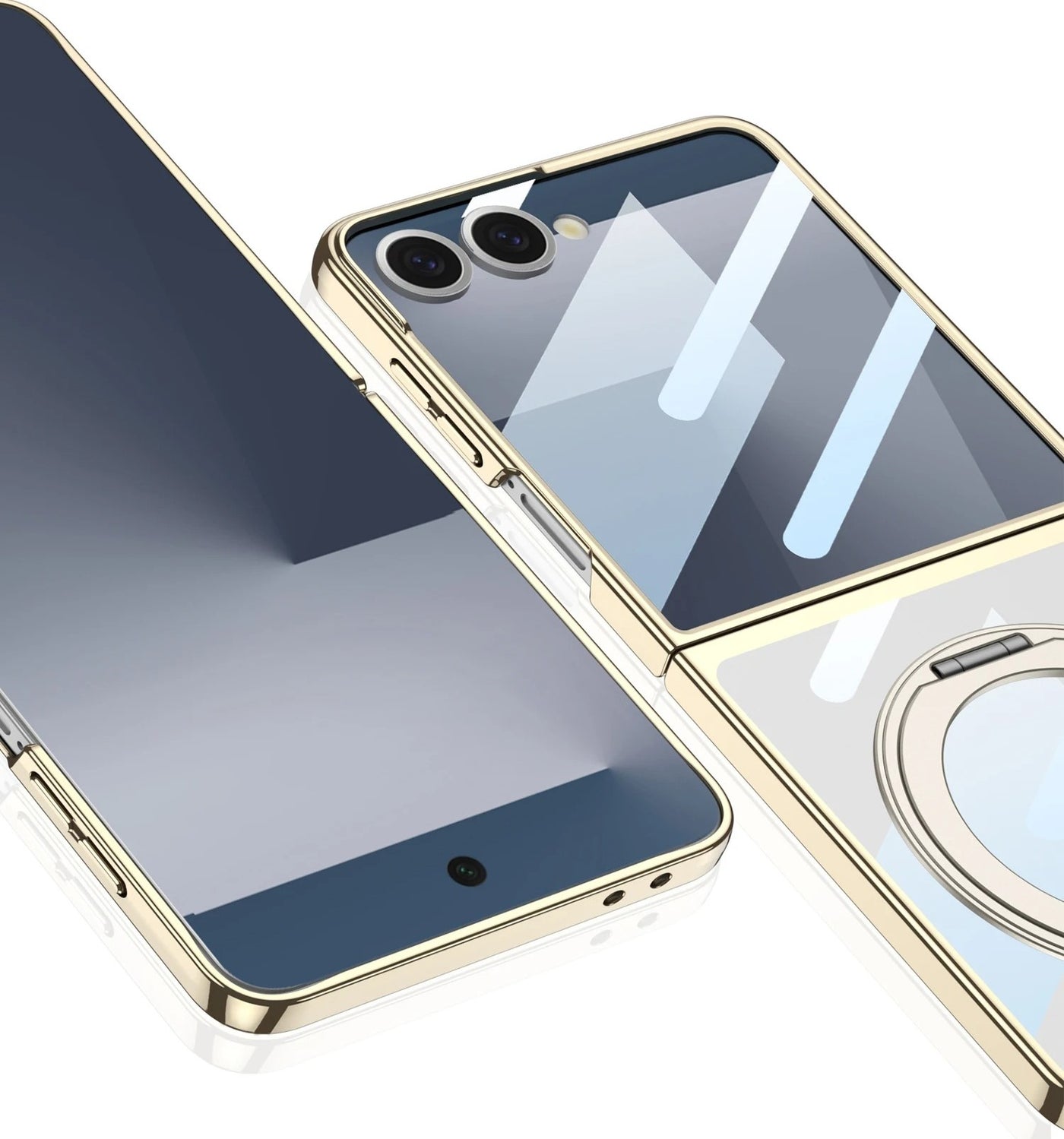 PhantomSpin Flip 7 Magnetic Rotating Stand Clear Armor Case