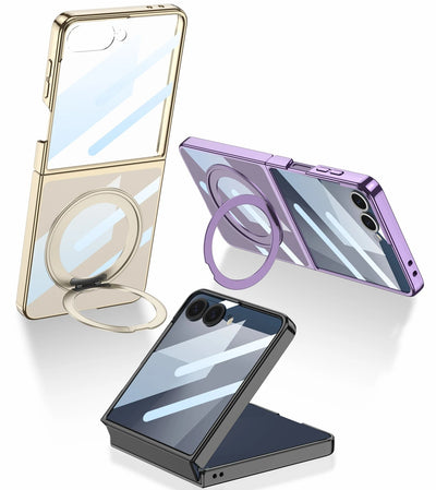 PhantomSpin Flip 7 Magnetic Rotating Stand Clear Armor Case
