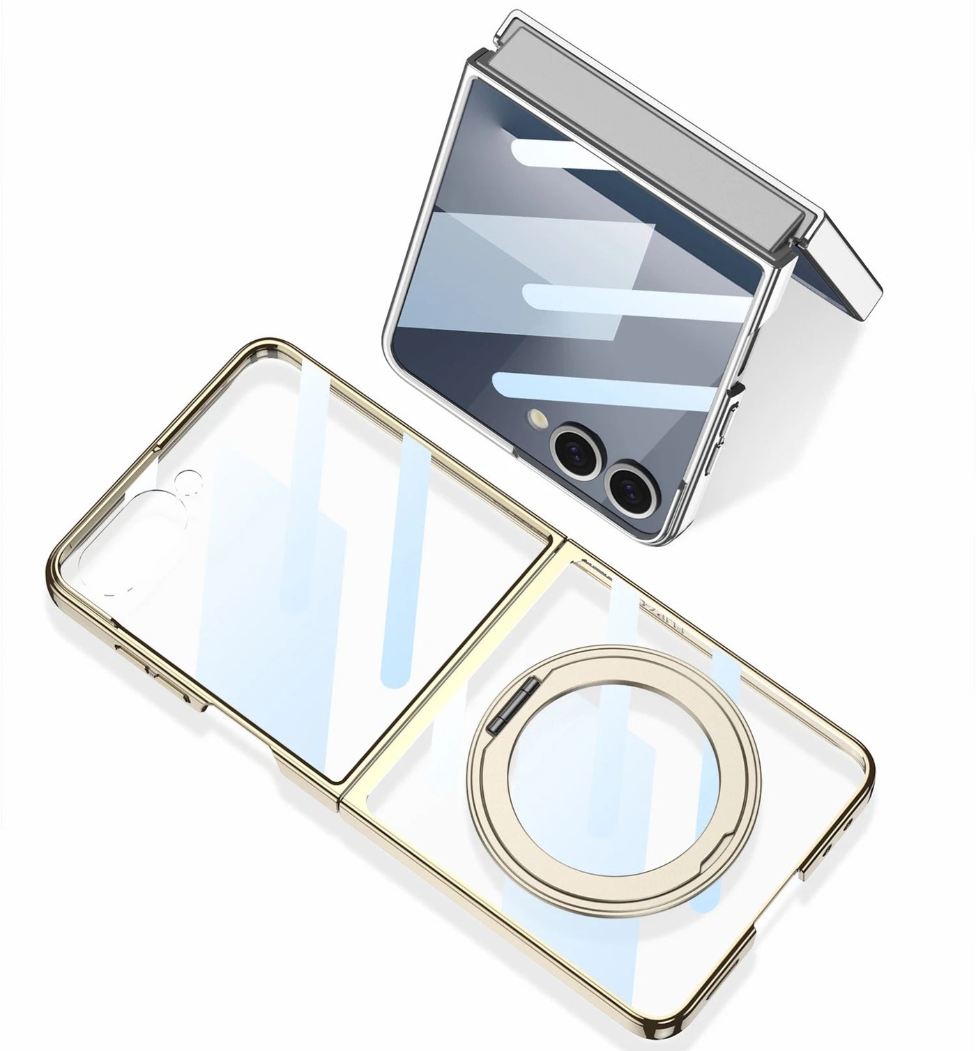 PhantomSpin Flip 7 Magnetic Rotating Stand Clear Armor Case