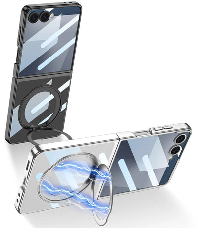 PhantomSpin Flip 7 Magnetic Rotating Stand Clear Armor Case
