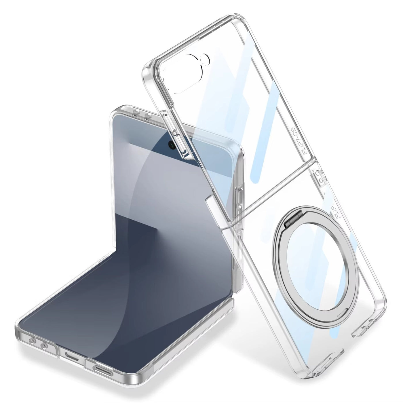 PhantomSpin Flip 7 Magnetic Rotating Stand Clear Armor Case
