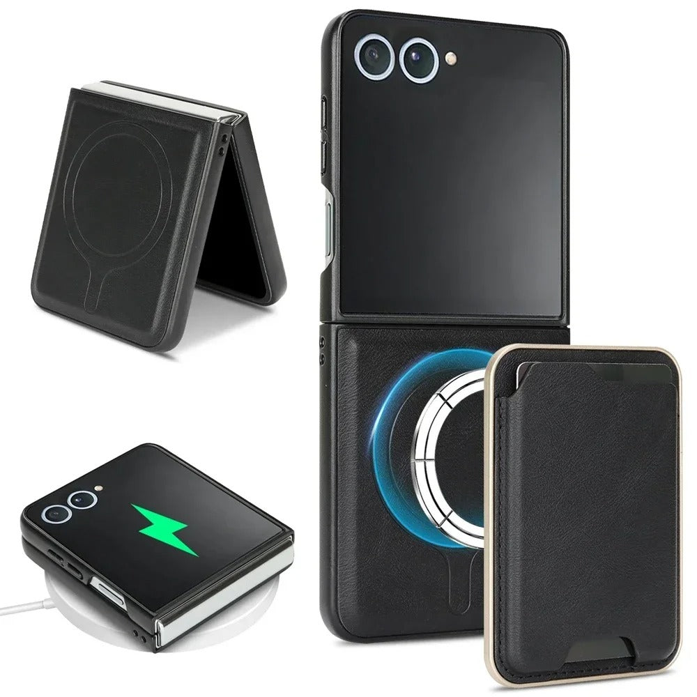 FlipVault Leather Z Flip 7, 7 FE, 6, 5, 4 – MagSafe Wallet Case