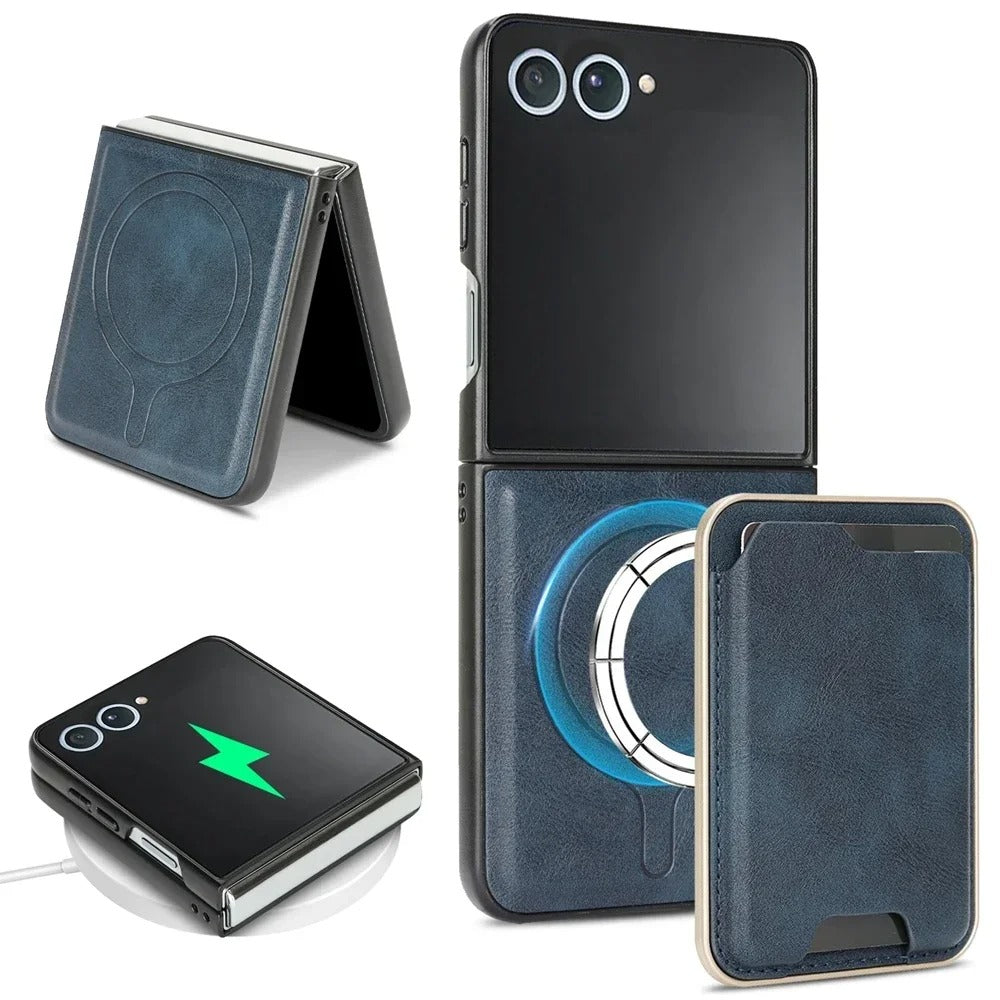 FlipVault Leather Z Flip 7, 7 FE, 6, 5, 4 – MagSafe Wallet Case