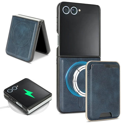 FlipVault Leather Z Flip 7, 7 FE, 6, 5, 4 – MagSafe Wallet Case