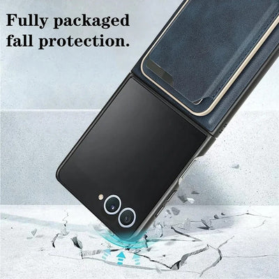 FlipVault Leather Z Flip 7, 7 FE, 6, 5, 4 – MagSafe Wallet Case