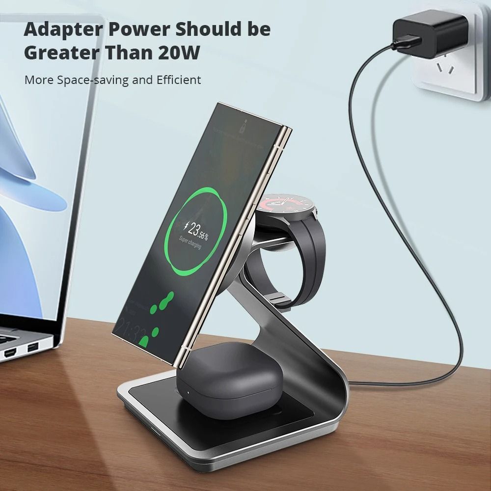 MagCharge Pro 3-in-1 Aluminum Wireless Charging Station