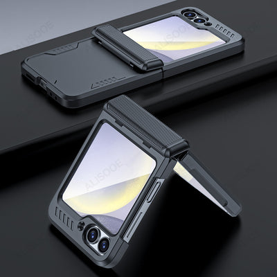 ArmorShield Z Flip 6 Hinge Armor Case with Small Screen Glass Protection