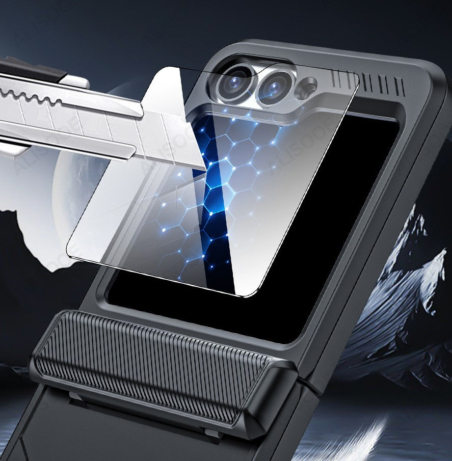 ArmorShield Z Flip 6 Hinge Armor Case with HD Glass Protection