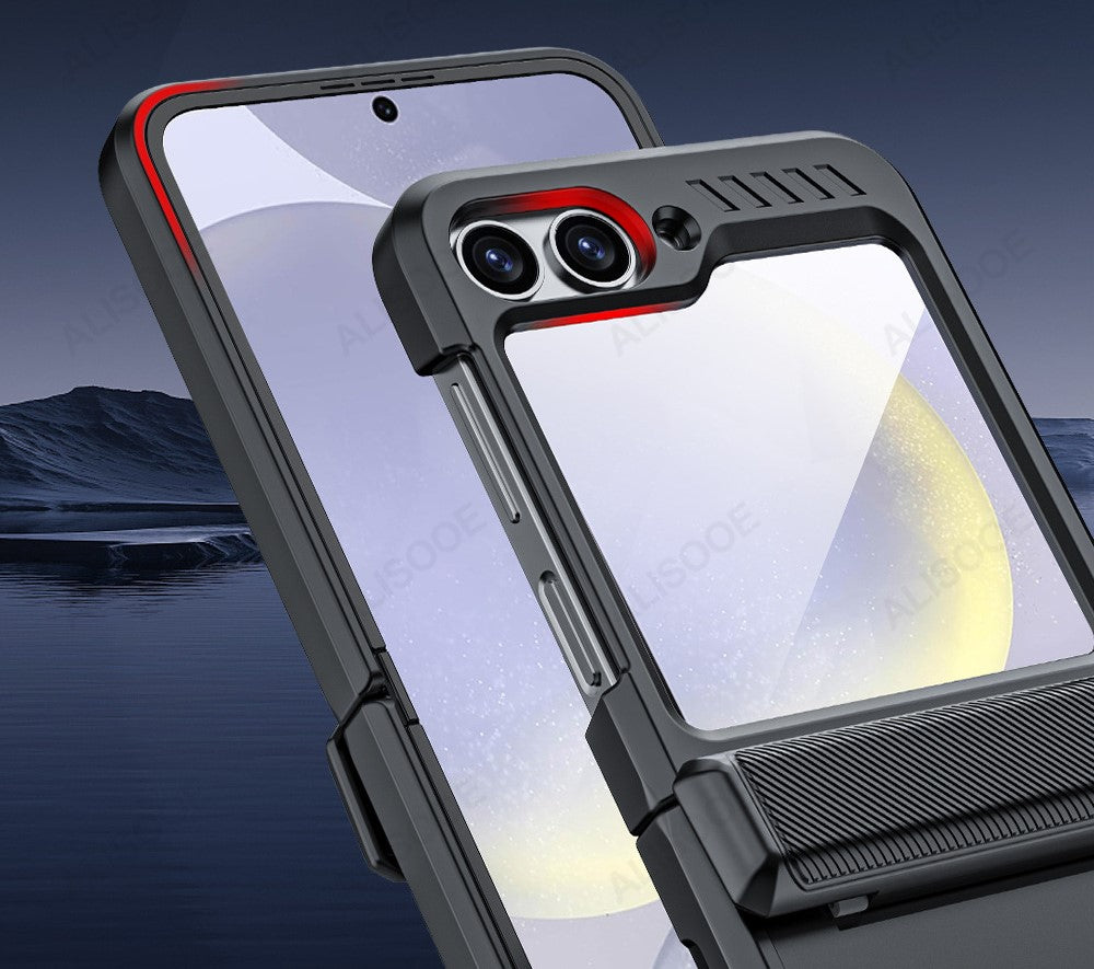 ArmorShield Z Flip 6 Hinge Armor Case with HD Glass Protection