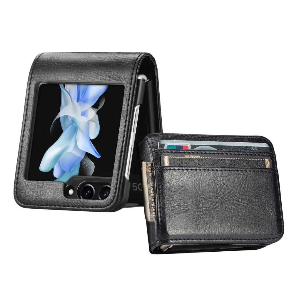 FlexiLeather Z Flip 6, 5 Shockproof Leather Case