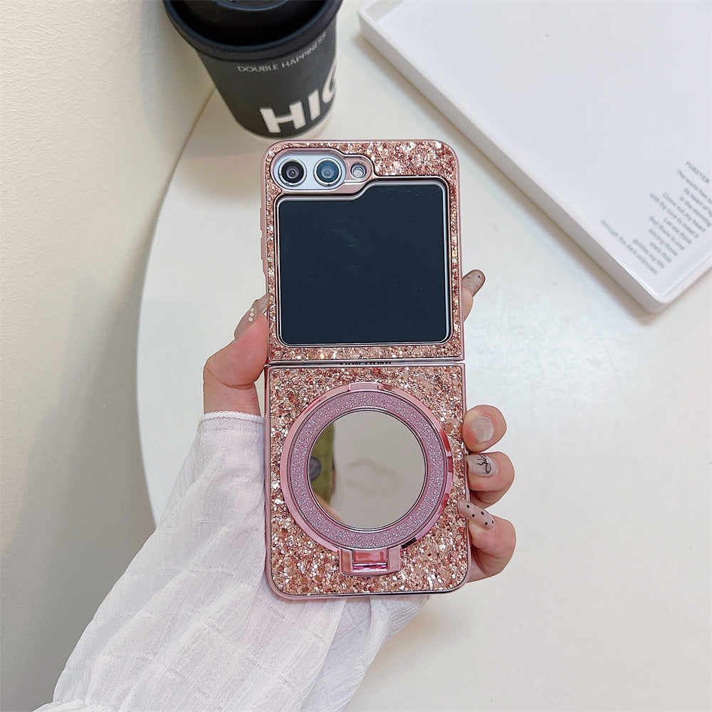 BlingMag Z Fold 6 Glitter Magnetic Kickstand Case