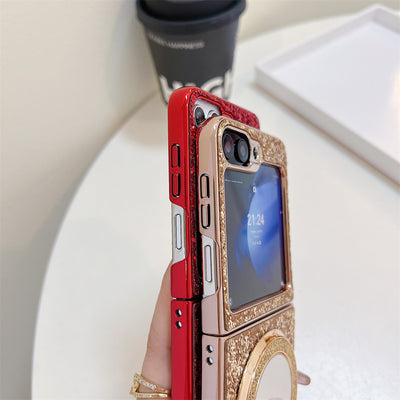 BlingMag Z Fold 6 Glitter Magnetic Kickstand Case