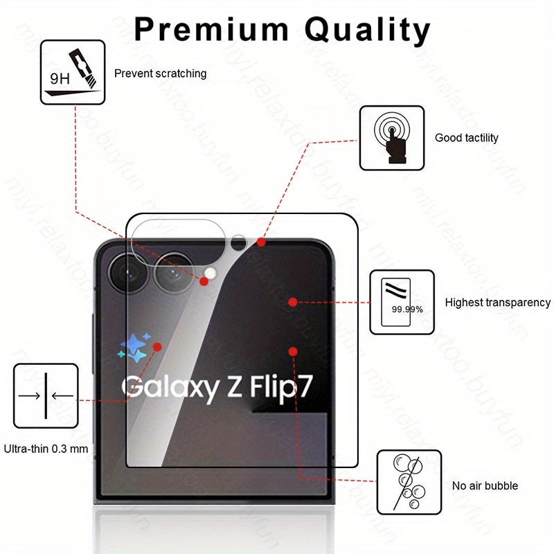 TotalGuard Flip 7, 6,5 – 4-in-1 HD Tempered Glass Protection Kit
