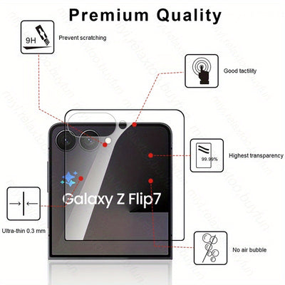 TotalGuard Flip 7, 6,5 – 4-in-1 HD Tempered Glass Protection Kit