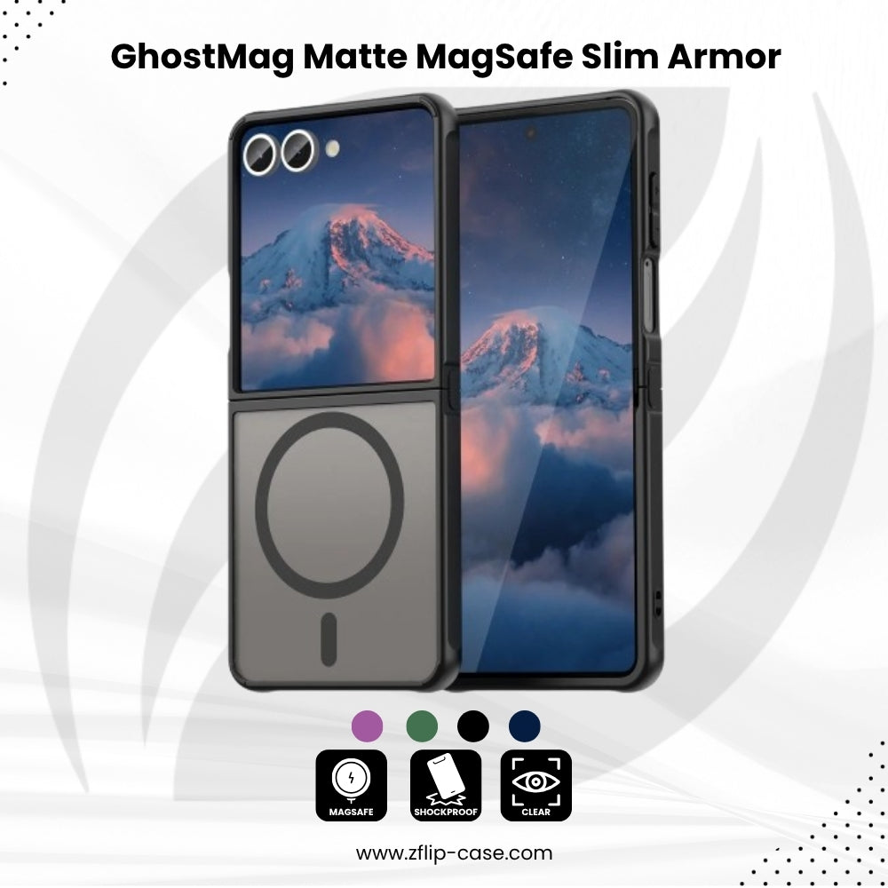 GhostMag Flip 7,6,5,4– Matte MagSafe Slim Armor Case